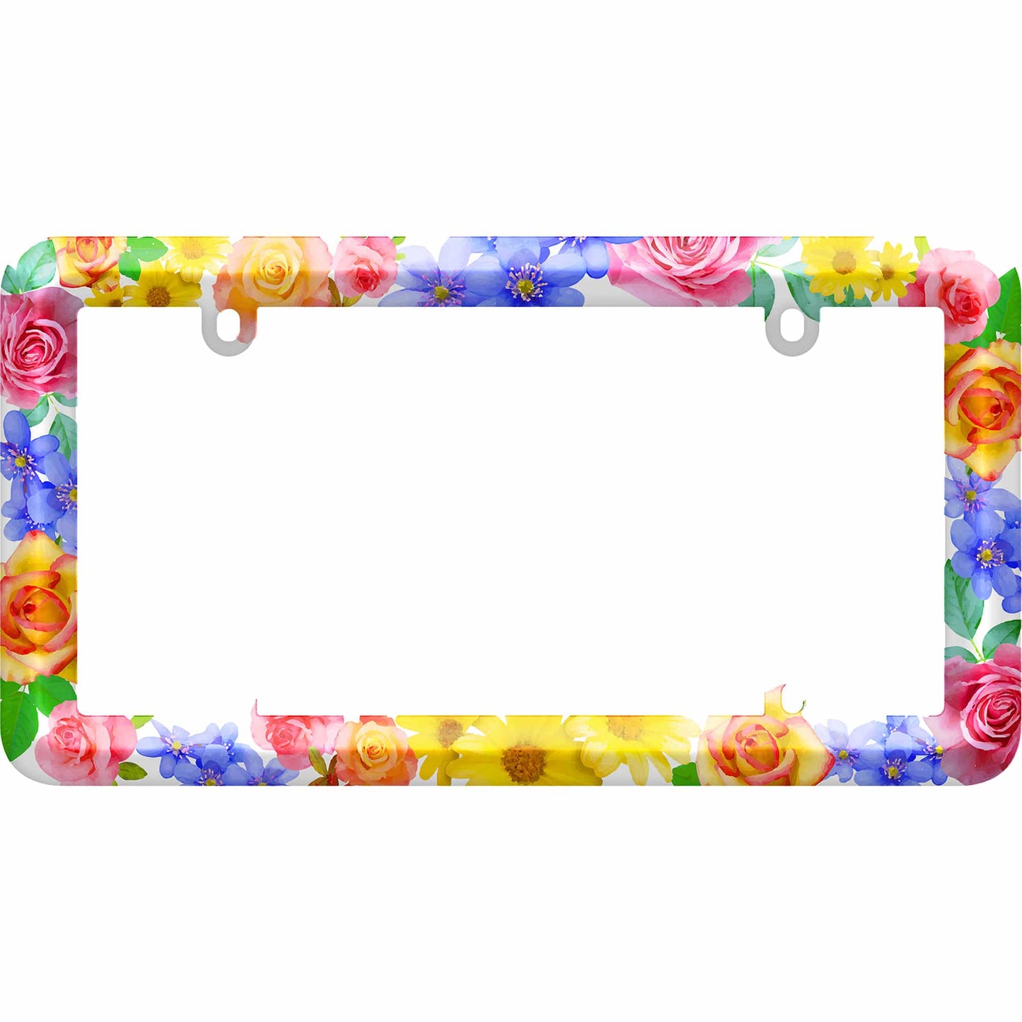 Floral License Plate Frame