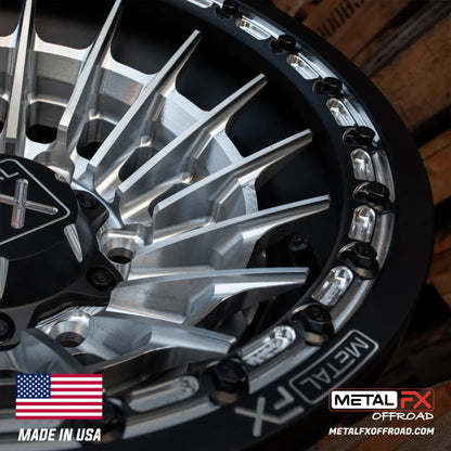 Metal FX Offroad Mobster 6R Forged 3-Piece Beadlock UTV Wheel