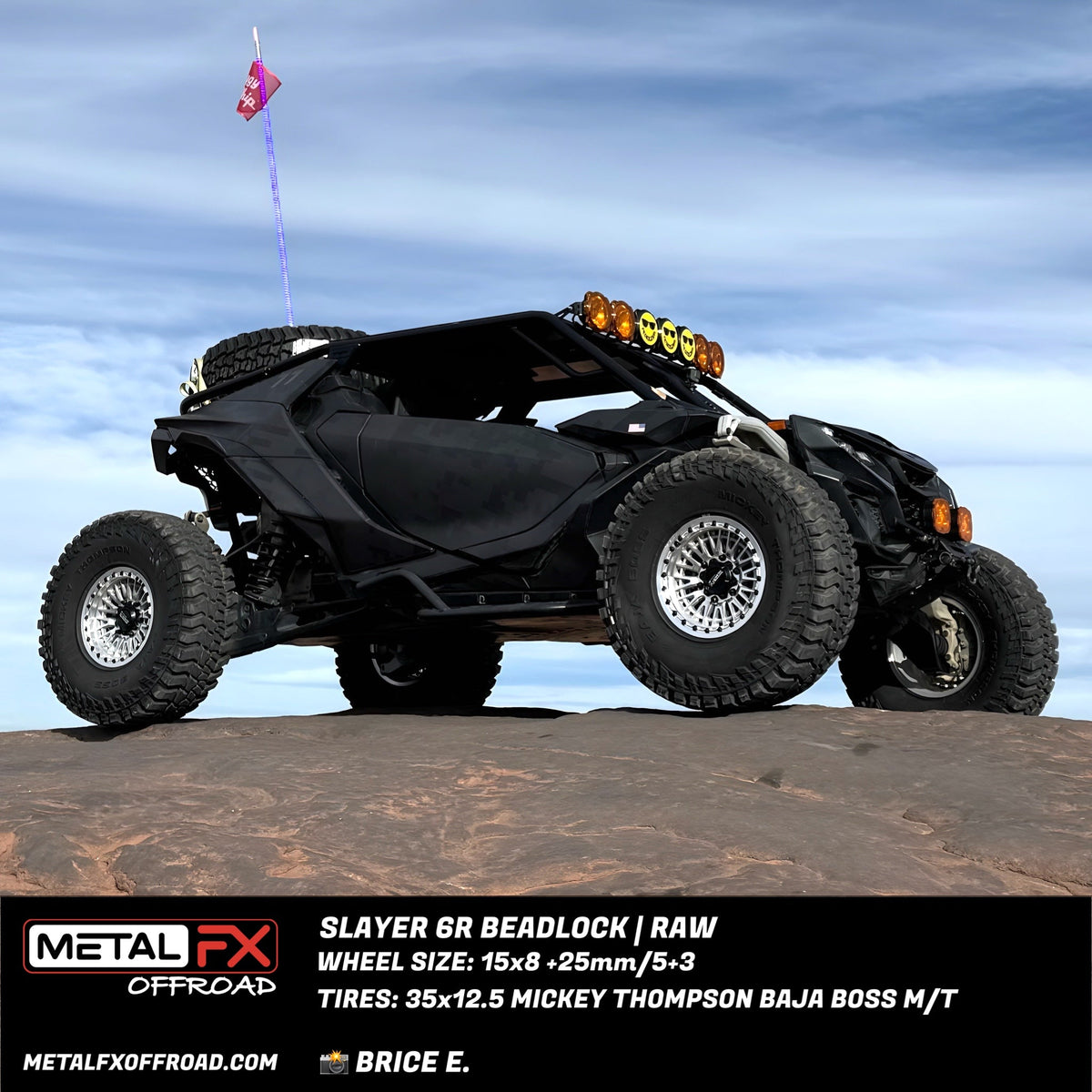 Metal FX Offroad Slayer 6R Beadlock UTV wheel