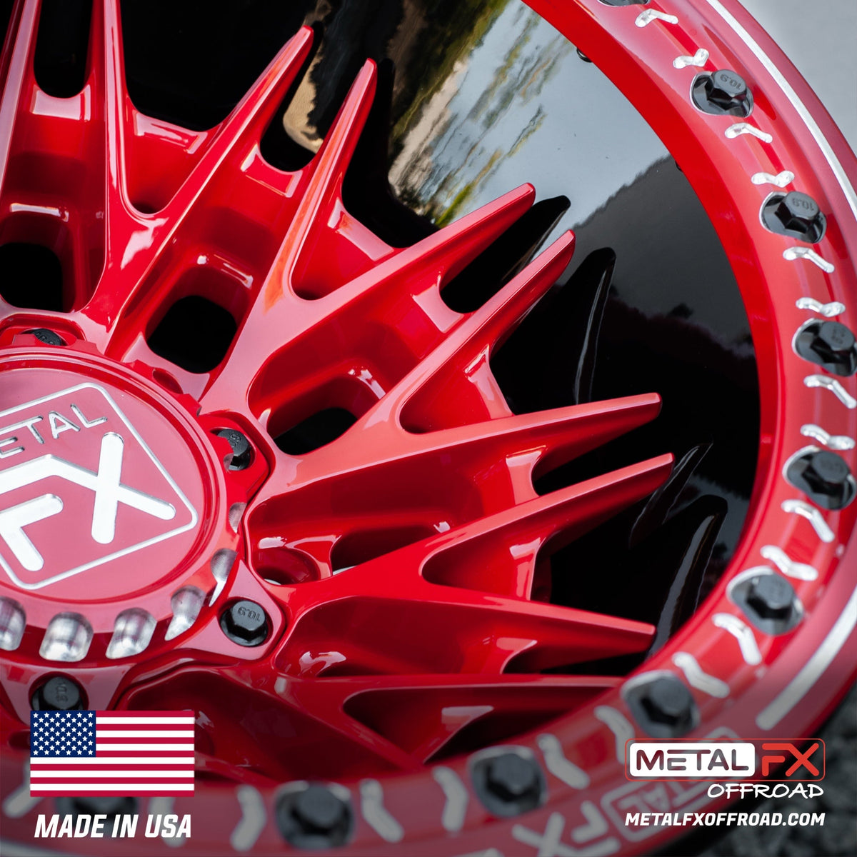 Metal FX Offroad Fang 6R Forged 3-Piece Beadlock UTV Wheel