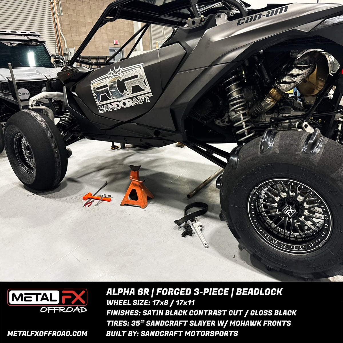 Metal FX Offroad 17" Alpha 6R Forged 3-Piece Beadlock UTV Wheel