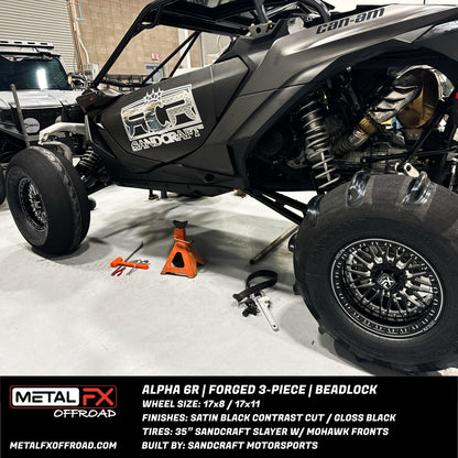 Metal FX Offroad 17" Alpha 6R Forged 3-Piece Beadlock UTV Wheel