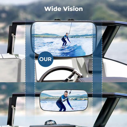 Upgrade Marine Boat Rear View Mirror with 300Â°Curved Surface - Kemimoto