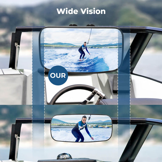 Upgrade Marine Boat Rear View Mirror with 300Â°Curved Surface - Kemimoto