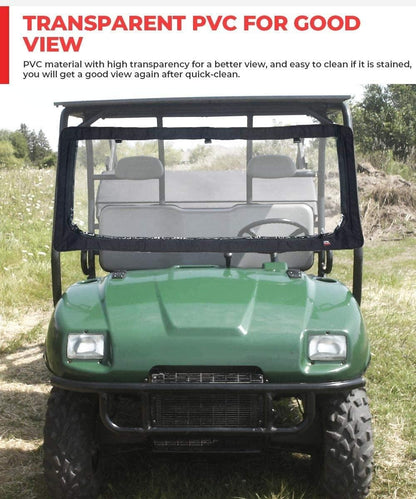 Kawasaki Mule2500/3000 & Polaris Ranger Front Mule Instant Windshield - KEMIMOTO