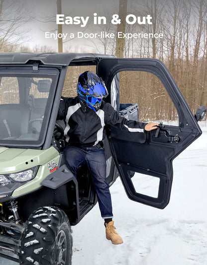 UTV Framed Doors for Can-Am Defender Max HD 7/8/9/10 â€?Full Enclosure Kit, 2022â€?024 - Kemimoto