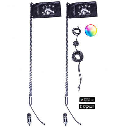 2X 187 Led Whips (1 Pair)