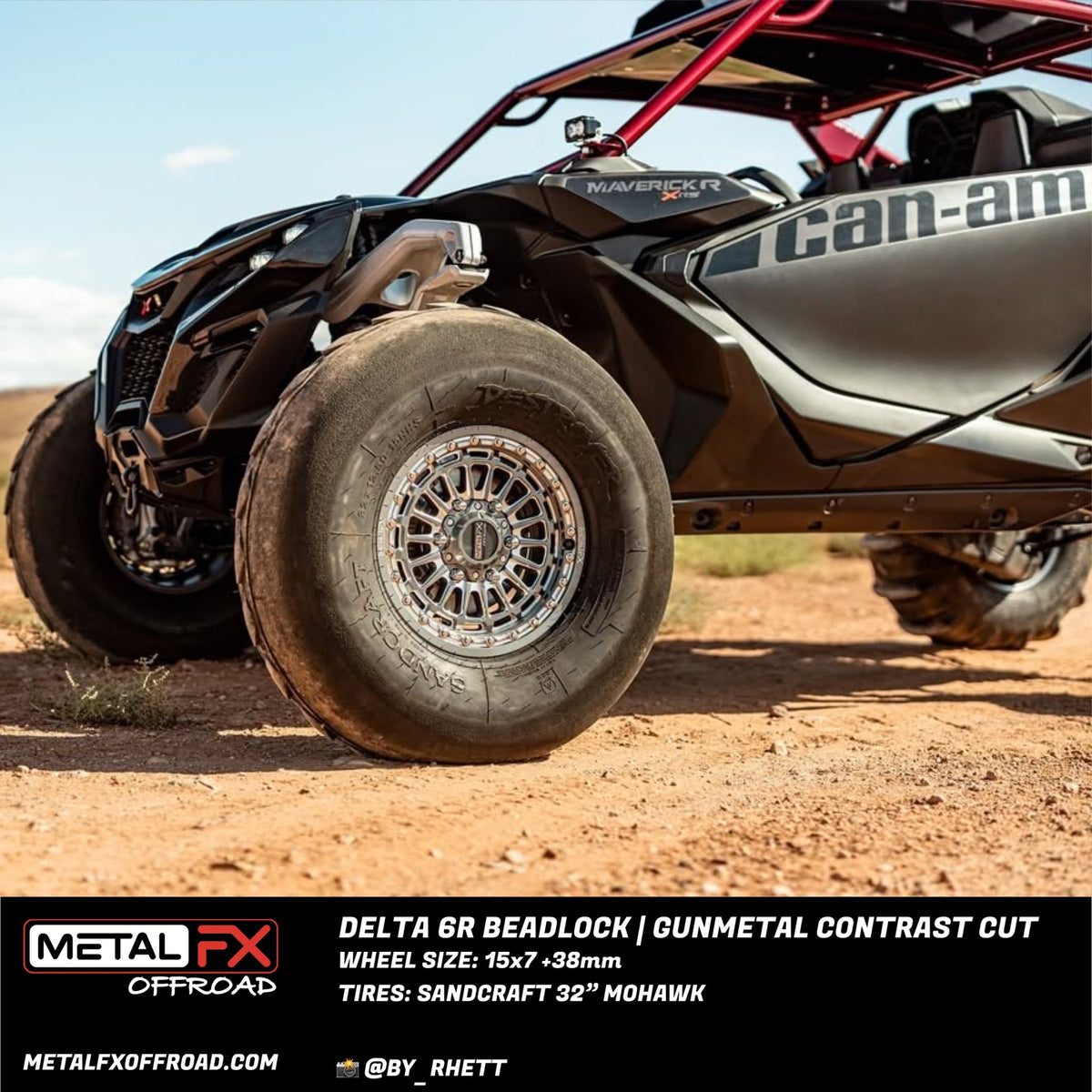 Metal FX Offroad Delta 6R Beadlock UTV wheel