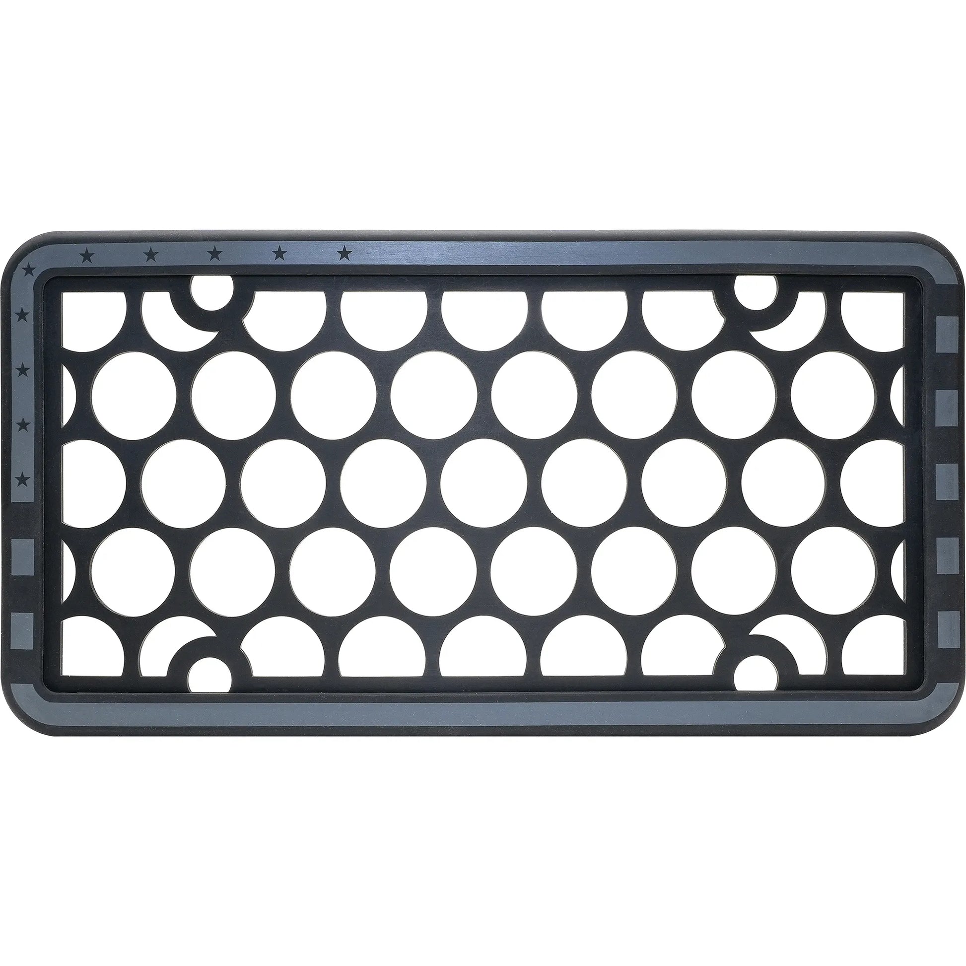 Silicone II Black and Gray Flag License Plate Frame