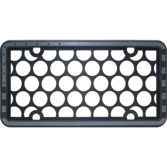 Silicone II Black and Gray Flag License Plate Frame