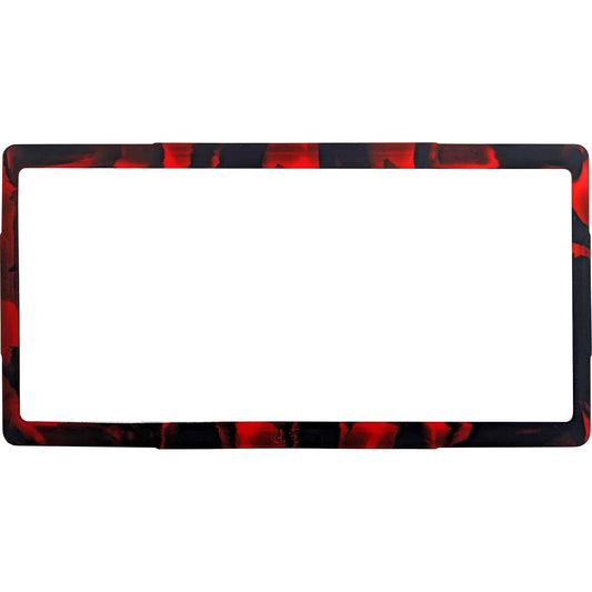 Silicone License Plate Frame, Red/Black