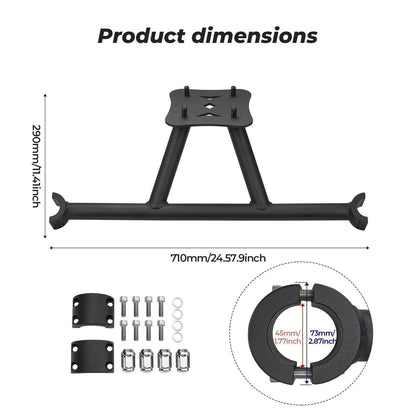Polaris RZR XP 1000 Spare Tire Carrier Mount & Side Nerf Bars Rock Sliders - KEMIMOTO