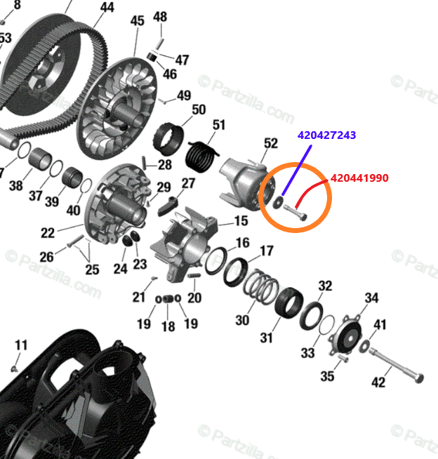 RPM Can Am X3 Titanium Secondary Bolt & Collared Washer Replaces OEM # 420441990 & 420427243
