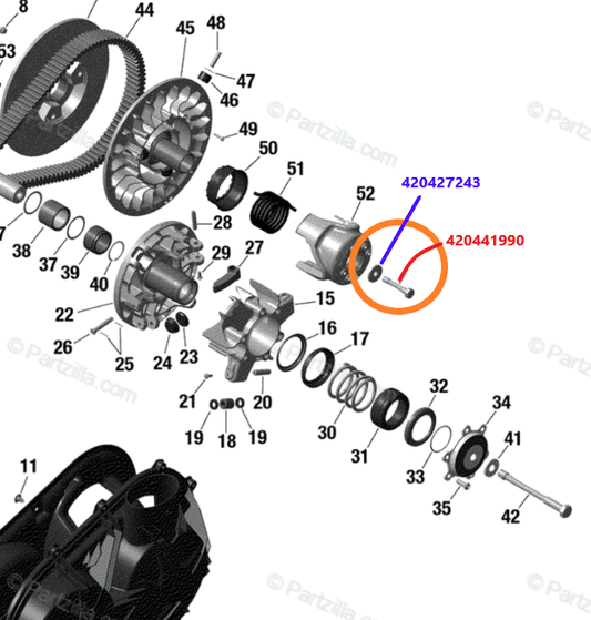 RPM Can Am X3 Titanium Secondary Bolt & Collared Washer Replaces OEM # 420441990 & 420427243