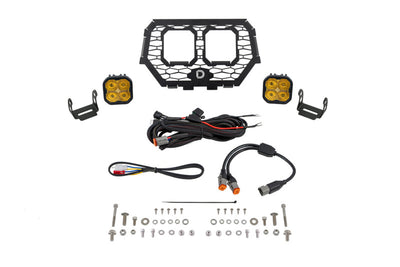 Diode Dynamics 14-18 Polaris RZR XP Stage Series LED Grille Kit - Sport Yellow Fog