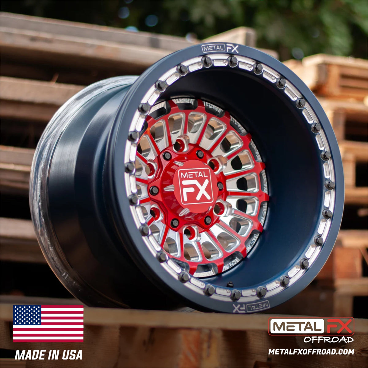 Metal FX Offroad Delta 6R Forged 3-Piece Beadlock UTV Wheel