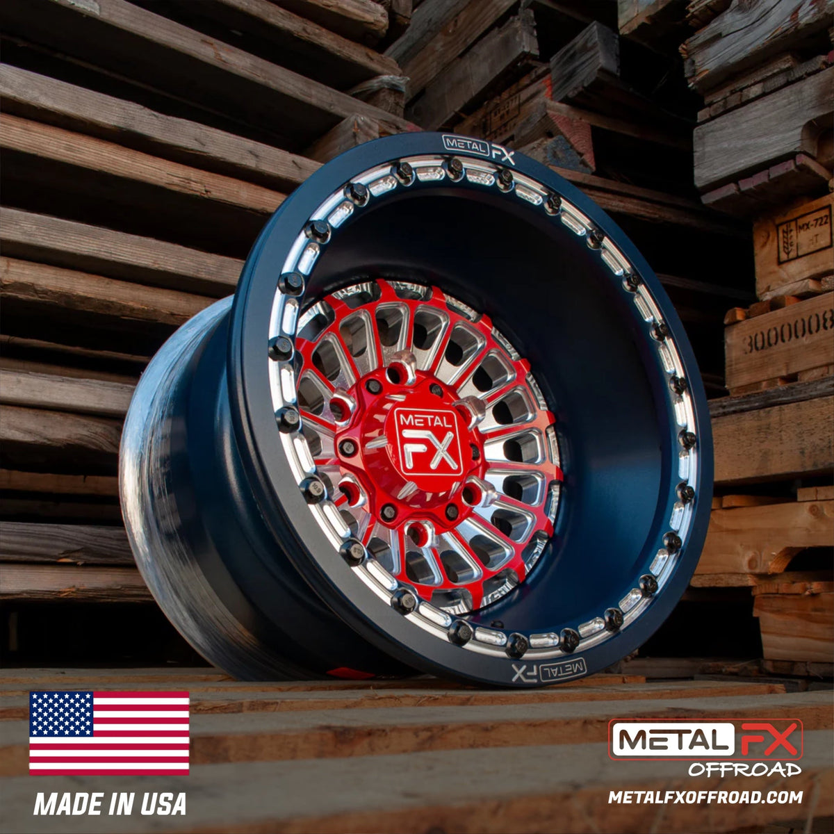 Metal FX Offroad Delta 6R Forged 3-Piece Beadlock UTV Wheel
