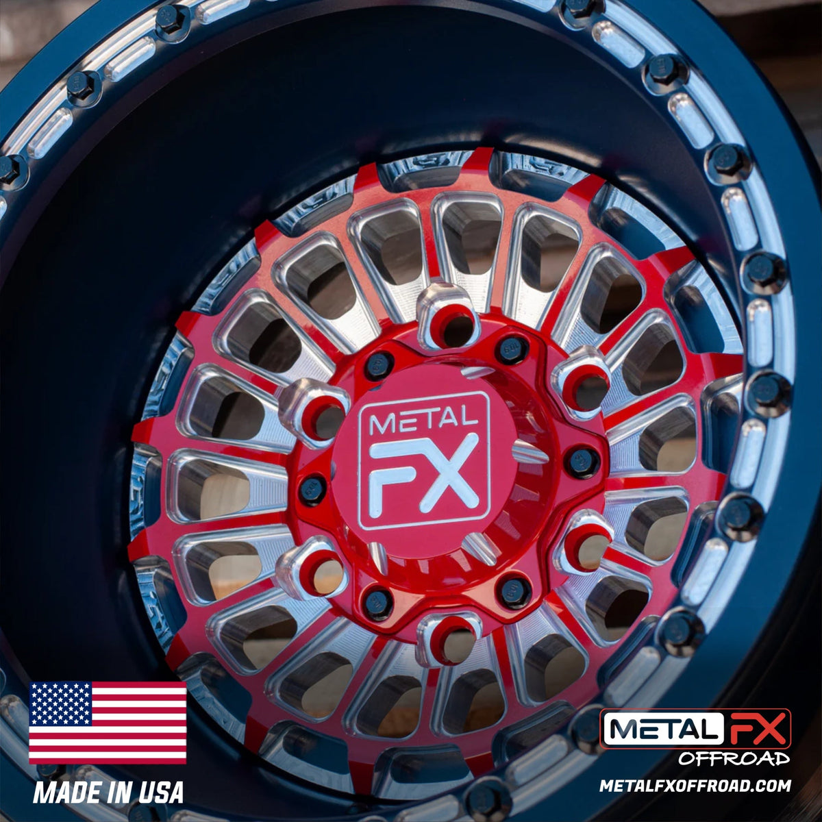 Metal FX Offroad Delta 6R Forged 3-Piece Beadlock UTV Wheel
