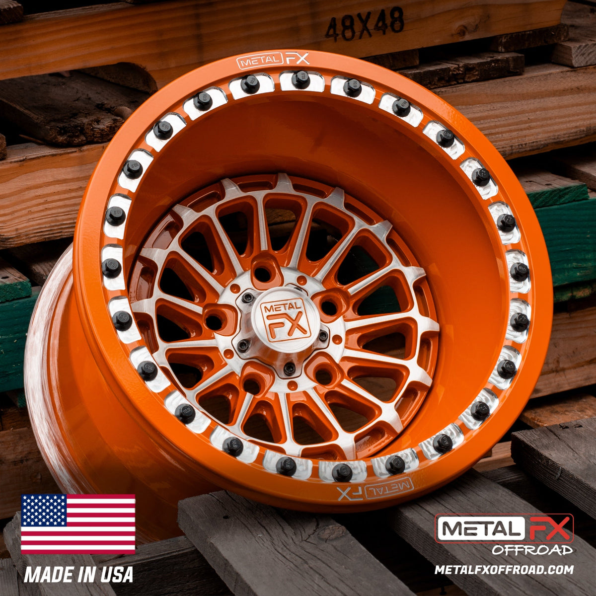 Metal FX Offroad Delta R Forged 3-Piece Beadlock UTV Wheel