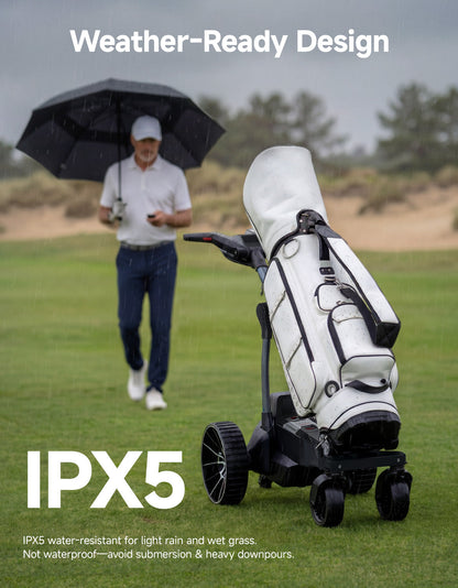 Electric golf push cart with remote