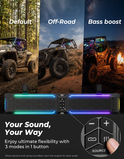 Midnight 70 Gen2 UTV Soundbar with 3 modes