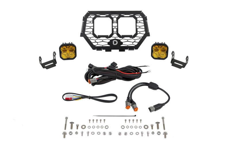 Diode Dynamics 14-18 Polaris RZR XP Stage Series LED Grille Kit - Sport Yellow Combo