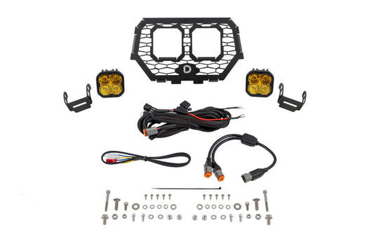 Diode Dynamics 14-18 Polaris RZR XP Stage Series LED Grille Kit - Sport Yellow Combo