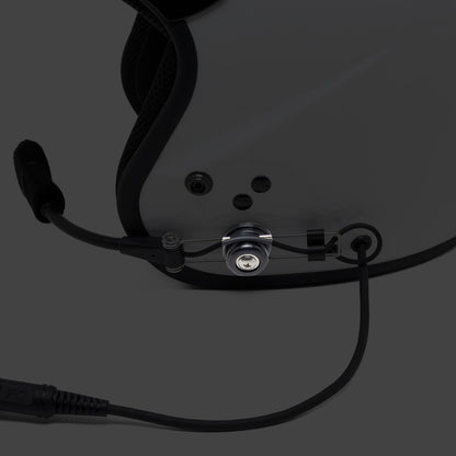 Wire Boom Hardware for Open Face Helmet or Headset