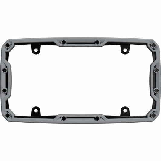 Beadlock License Plate Frame, Matte Gray/Black