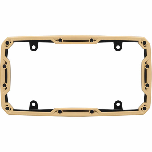 Beadlock License Plate Frame, Matte Tan/Black