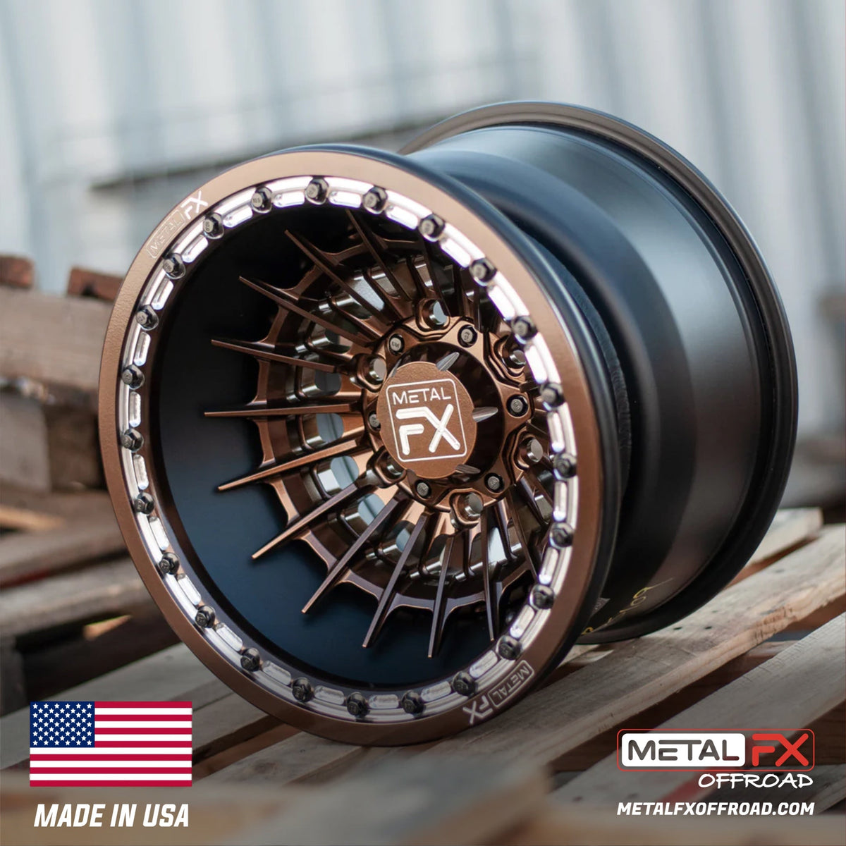 Metal FX Offroad Mobster 6R Forged 3-Piece Beadlock UTV Wheel