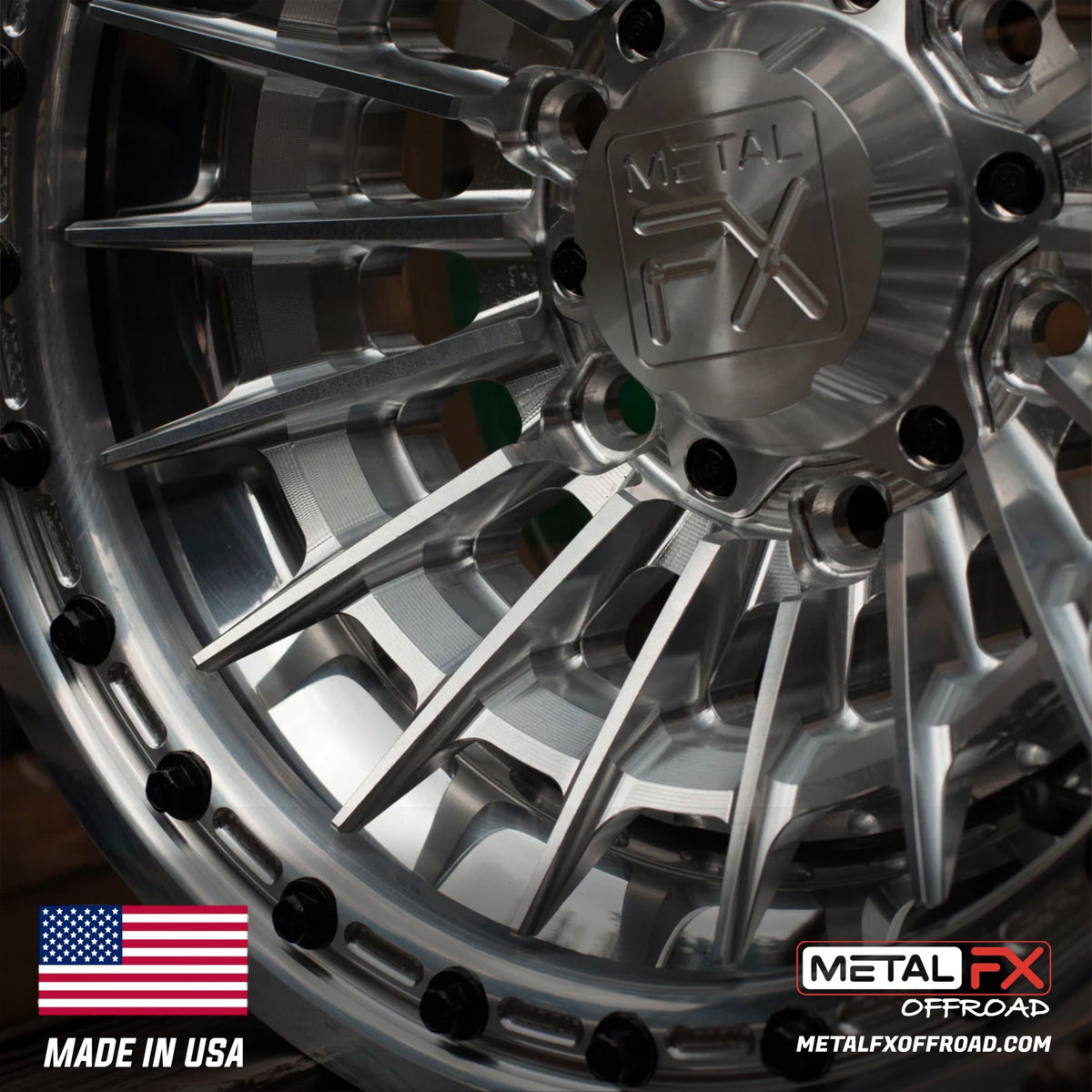 Metal FX Offroad Mobster 6R Forged 3-Piece Beadlock UTV Wheel