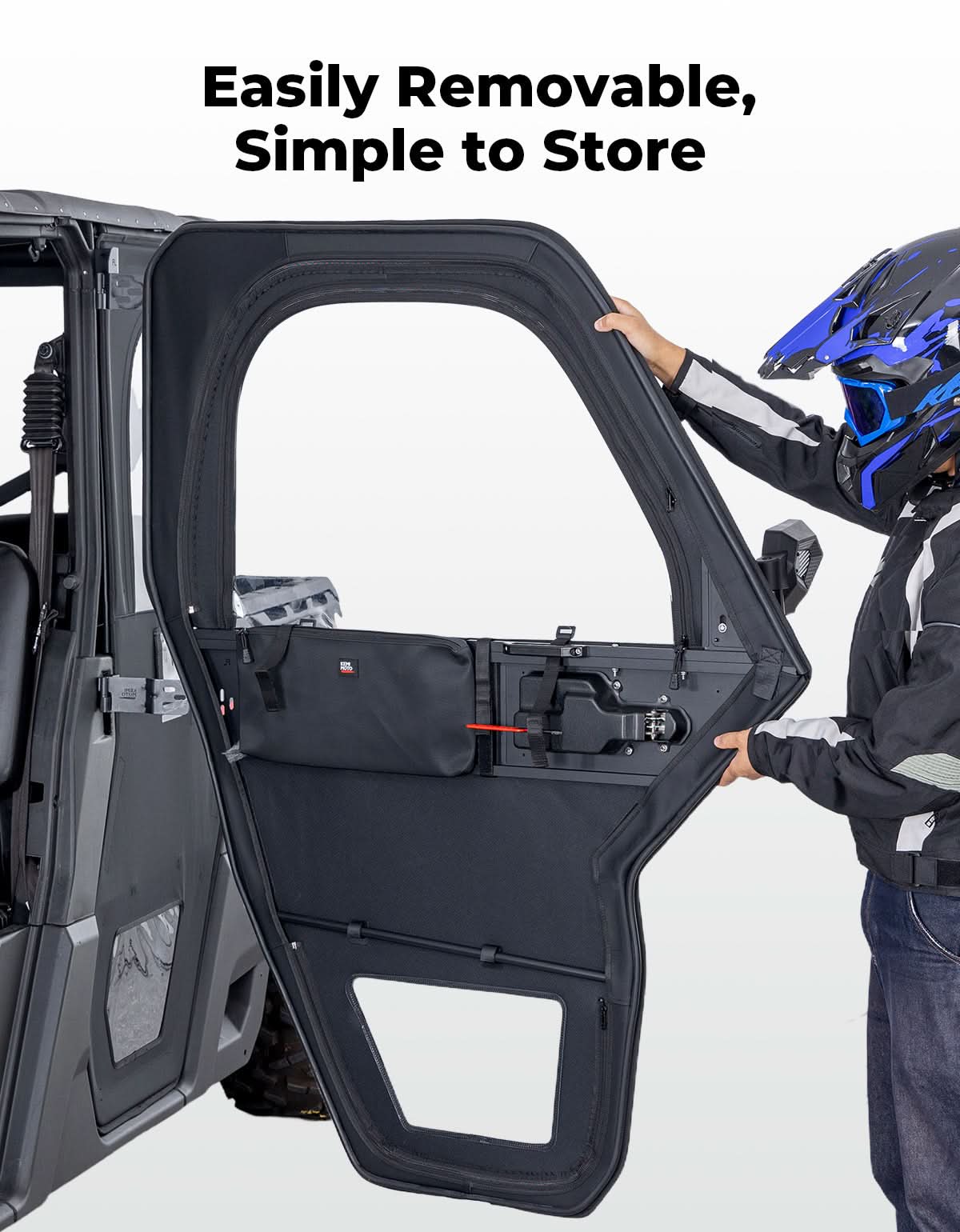 UTV Framed Doors for Can-Am Defender Max HD 7/8/9/10 â€?Full Enclosure Kit, 2022â€?024 - Kemimoto