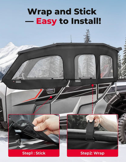 Upgraded Soft Upper Doors for Polaris General 4 1000 / XP 4 1000 - Kemimoto