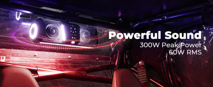Midnight 40 16" Bluetooth Sound Bar â€?026 Compact RGB UTV Speaker for Golf Cart, ATV, Polaris RZR