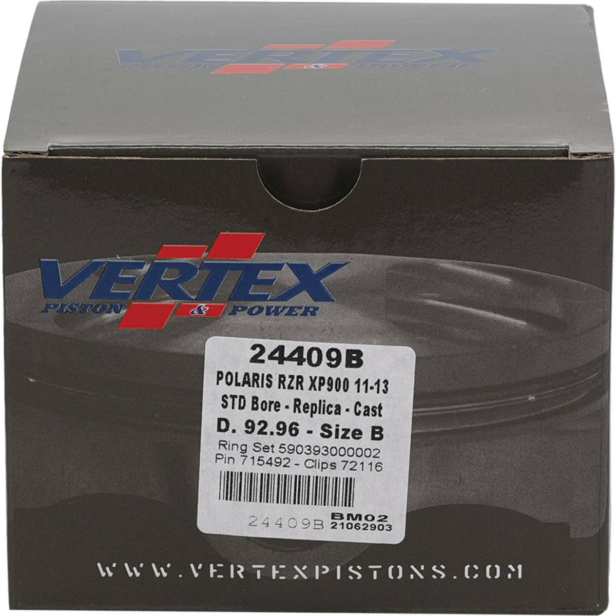 Vertex Piston Kit Cast 92.95/STD 10.6:1 Polaris