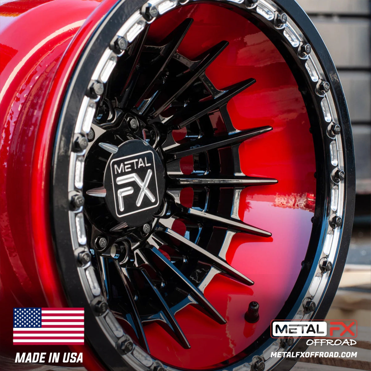 Metal FX Offroad Mobster 6R Forged 3-Piece Beadlock UTV Wheel