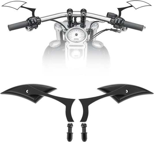 Black Spear Blade Mirrors for Street Glide Electra Glide Softail Dyna - Kemimoto