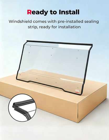 UTV Rear Windshield For Kawasaki Mule Pro - Kemimoto