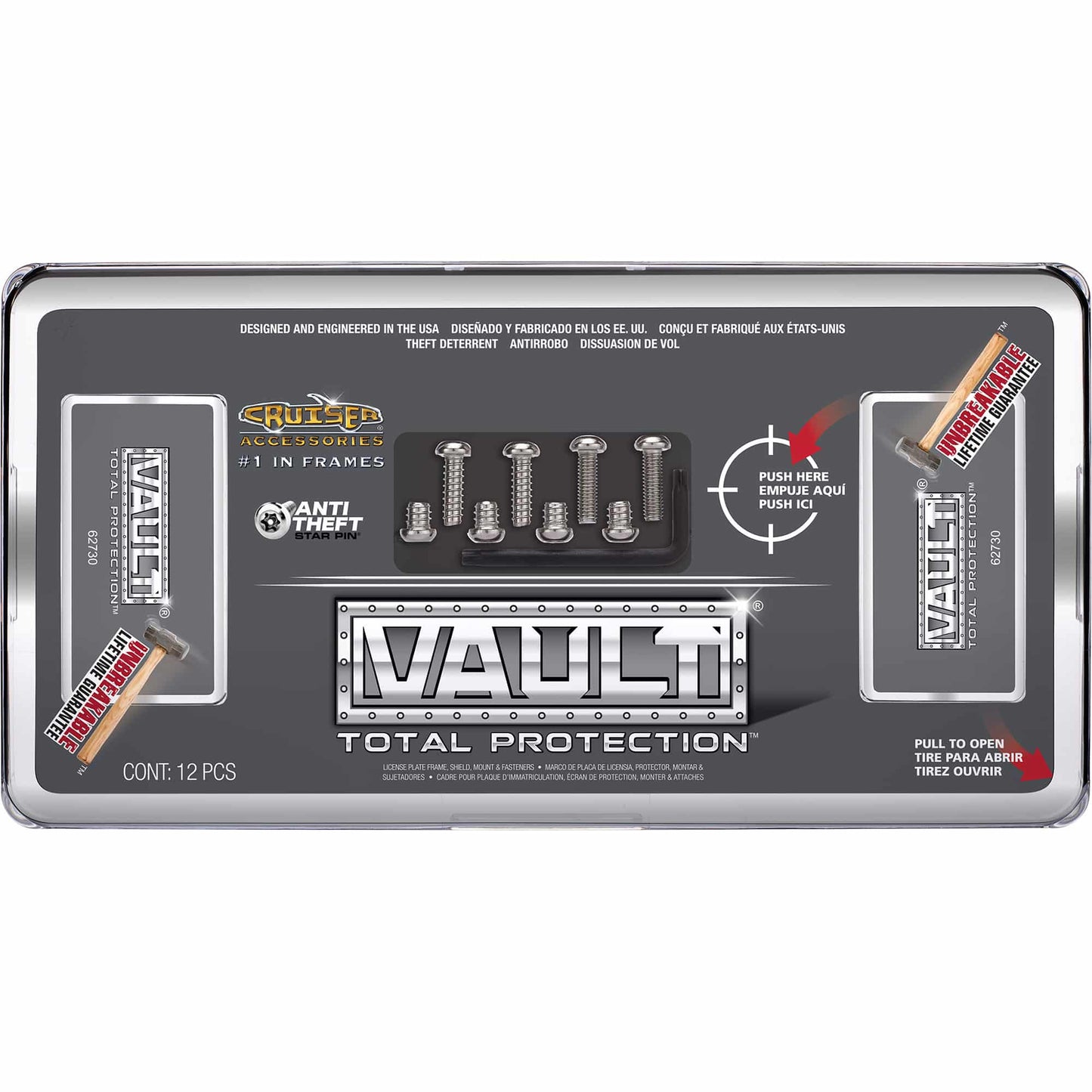 Vault Shield, Chrome/Clear