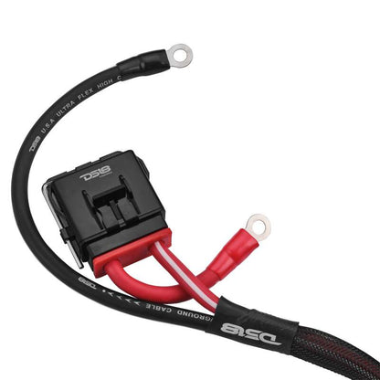 DS18 4-GA Water Resistant Fuse Holder 12 Ft of Power and Ground Wires 4 Door UTV