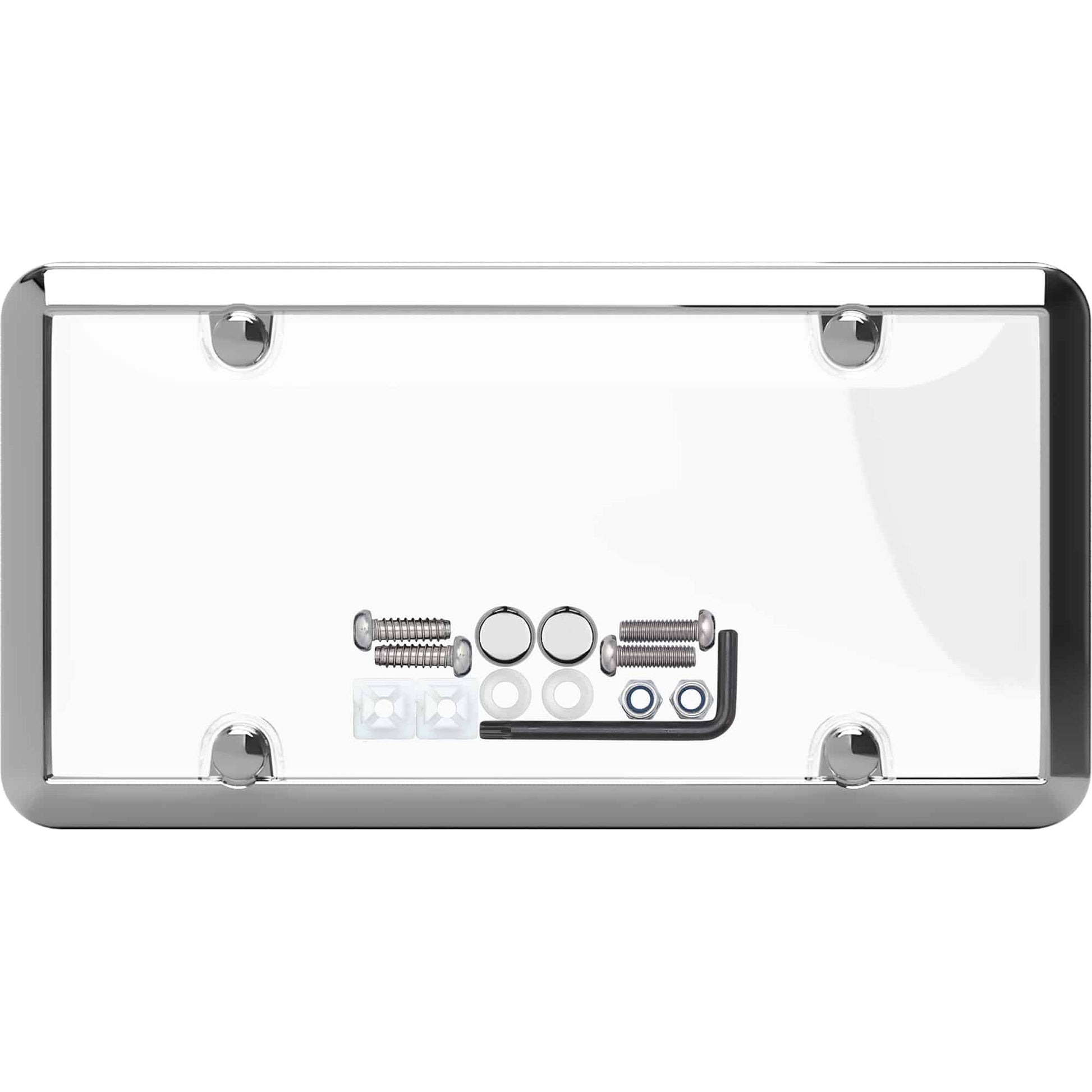 Ultimate Tuf Metal Combo Frame with Shield, Chrome/Clear