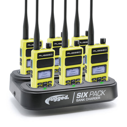 6 PACK - Choose Your Business Band Two Way Handheld Radio - RDH-16 - VHF Black