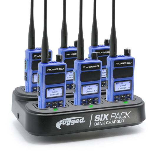 6 PACK - Choose Your Business Band Two Way Handheld Radio - RDH-X - Black