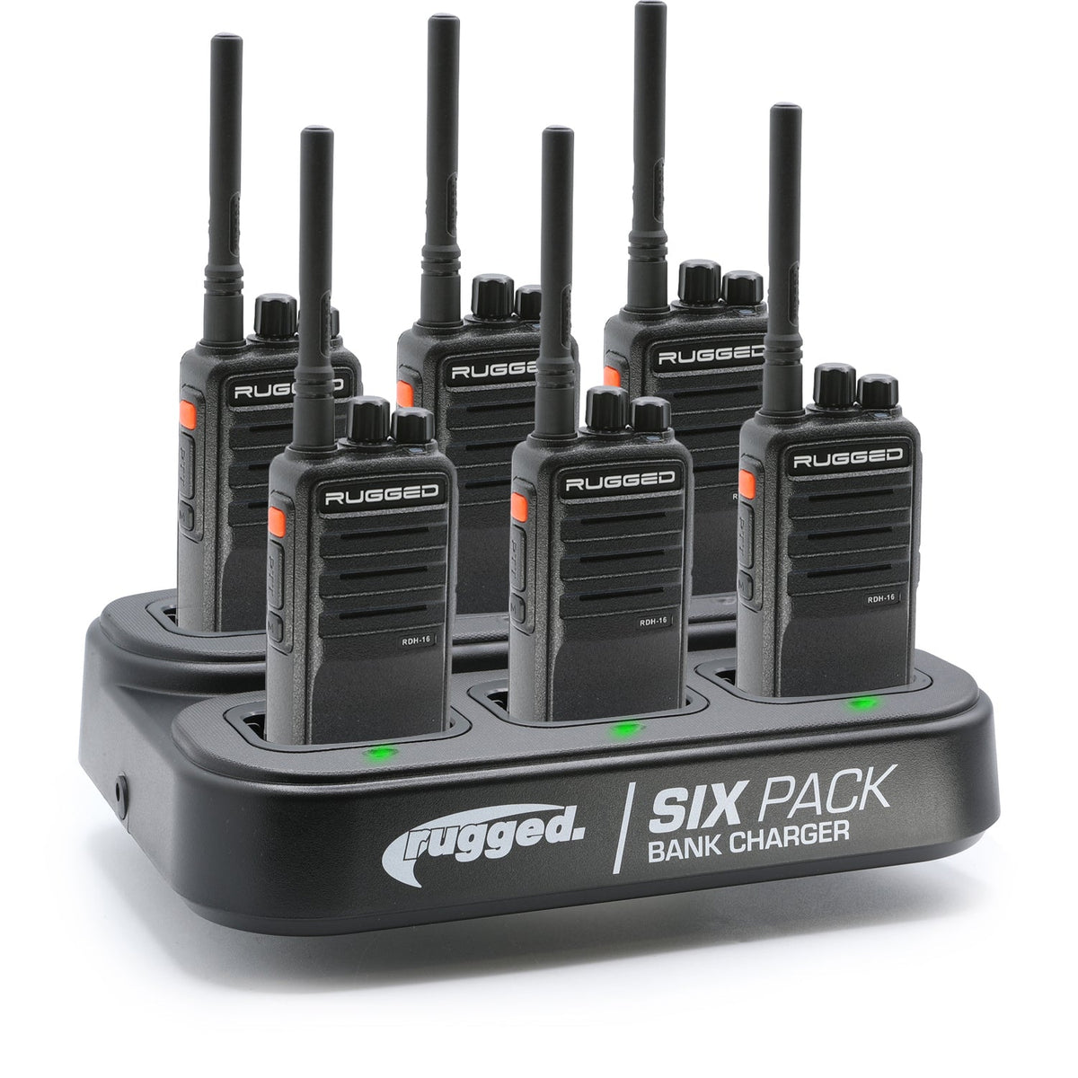 6 PACK - Choose Your Business Band Two Way Handheld Radio - RDH-16 - UHF Black
