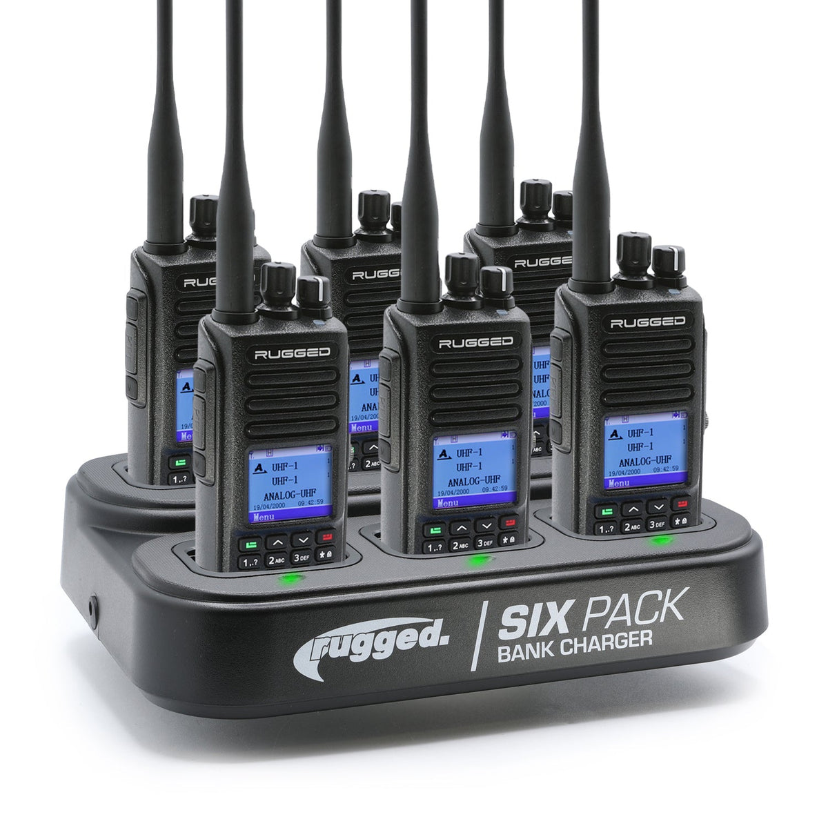 6 PACK - Choose Your Business Band Two Way Handheld Radio - RDH-16 - UHF Safety Yellow