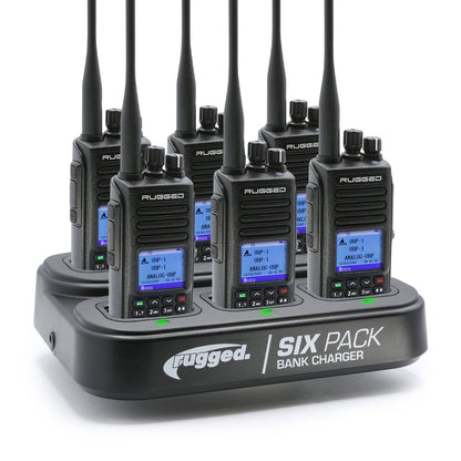 6 PACK - Choose Your Business Band Two Way Handheld Radio - R1 Safety Yellow