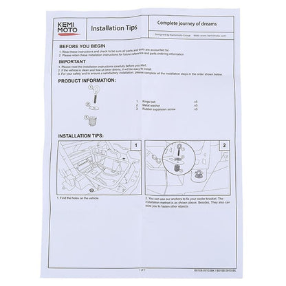 Upgrade UTV ATV Anchors Compatible with Polaris (Do Not Fit Ranger or General) - KEMIMOTO