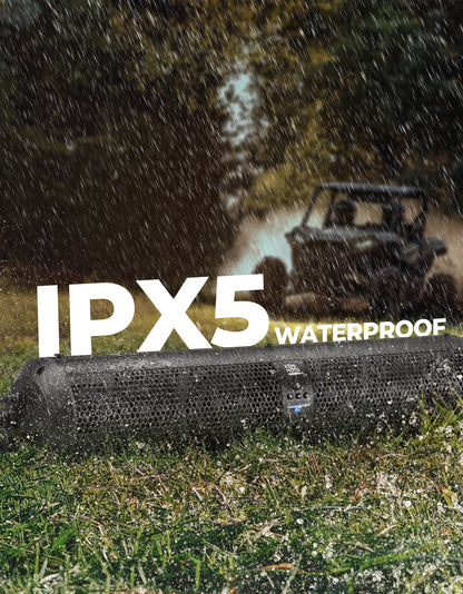 6 Speaker UTV Bluetooth Sound Bar for Can Am Maverick X3/ RZR w/ 1.56"-2.25" Roll Bar - Kemimoto