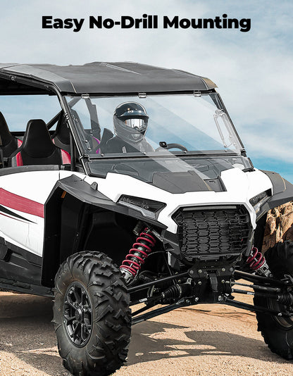 Full Flip Split Windshield Window for Polaris RZR XP 1000 / XP 4 1000 2024-2025 - Kemimoto
